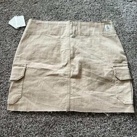 NWT NEW Altar’d State Cargo Mini Skirt (beige, tan, size US Small S khaki $64 - Picture 7 of 11